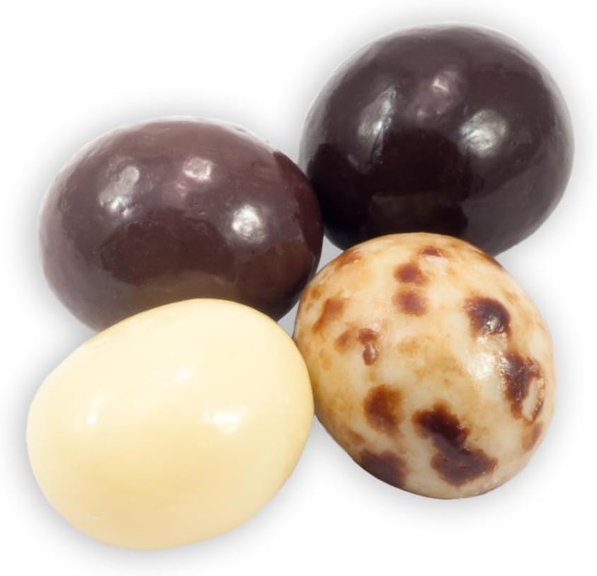 Three pound bulk jar of white milk and dark chocolate coffee beans