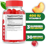 Lifeable berry flavored skin and immune supplement gummies dietary facts label.