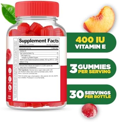Lifeable berry flavored skin and immune supplement gummies dietary facts label.