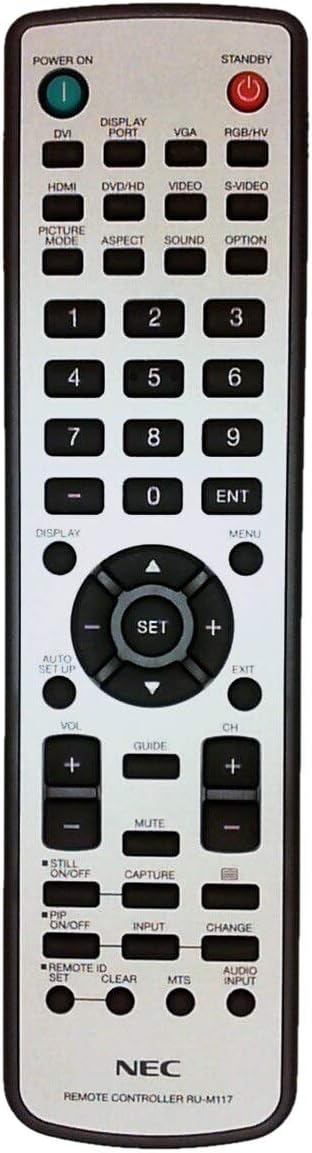 NEC RU-M117 remote front view professional display accessory