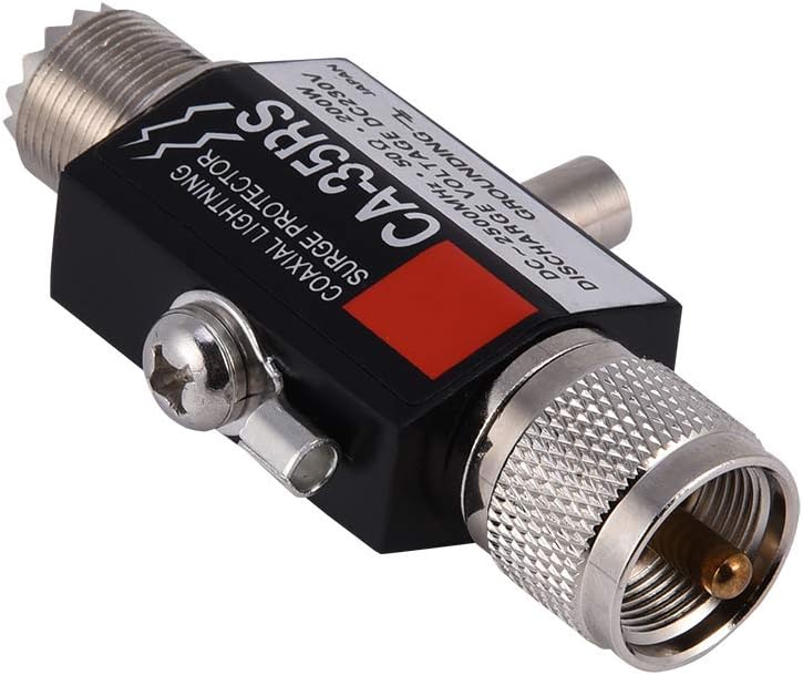 Hilitand surge protector connected to antenna cable