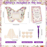 Wooden butterfly guest book frame with sonogram photo