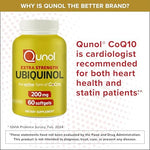 Qunol premium imported dietary supplement bottle illustrating essential support for individuals on statin drug therapy