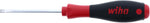 Wiha 30218 slotted screwdriver front view with ergonomic red and black handle