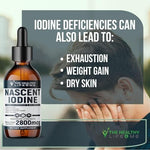 The Healthy Life 4 Me Nascent Iodine supplement bottle held in hand