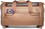 Moor Nyc cocoa luxury pet travel bag front view
