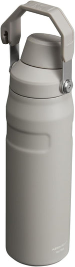 Stanley twenty-four ounce travel flask showing the integrated cap holder in handle