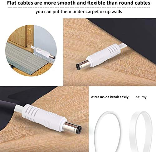 Uogw twelve volt security camera cable kit with included wall mounting clips