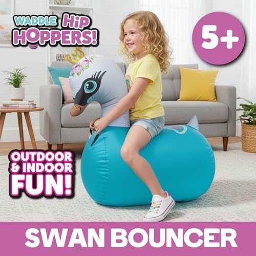 Waddle Swan bouncer showing easy-grip handles detail