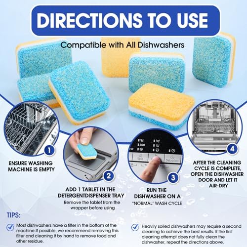 Dishwasher machine cleaning process with Airhome pods