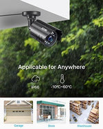 ZOSI hardwired indoor outdoor bullet camera mounted on a standard wall bracket.
