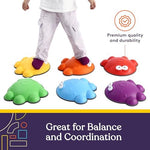 Special Supplies balancing stones used in an indoor obstacle course