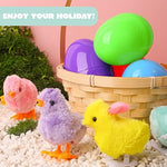 Children interacting with hopping clockwork animal toys on a playroom floor layout