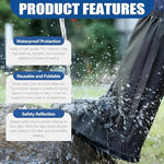 YENOVO high tube PVC overshoes with waterproof side zipper closure system