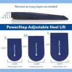 PowerStep heel insert placed inside a shoe for Achilles tendonitis support.