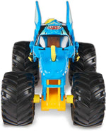 Monster Jam 1:64 scale Dragonoid truck top view with yellow horn accent
