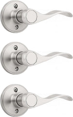KNOBWELL 3 pack interior door knobs front view door hardware