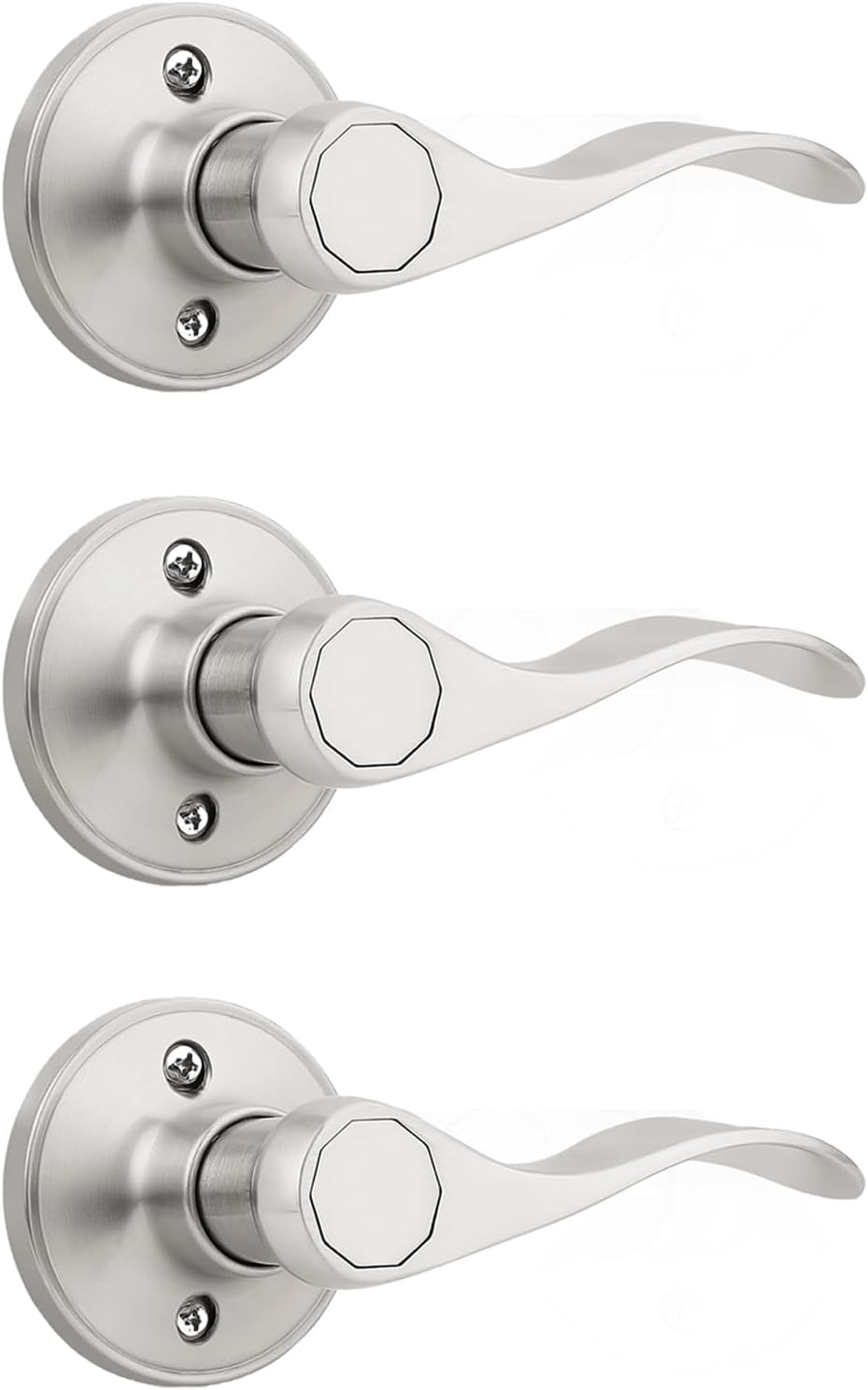 KNOBWELL 3 pack interior door knobs front view door hardware