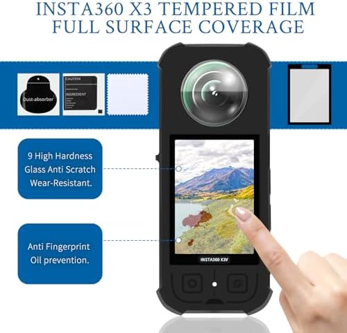 Tempered glass screen protectors for Insta360 X3