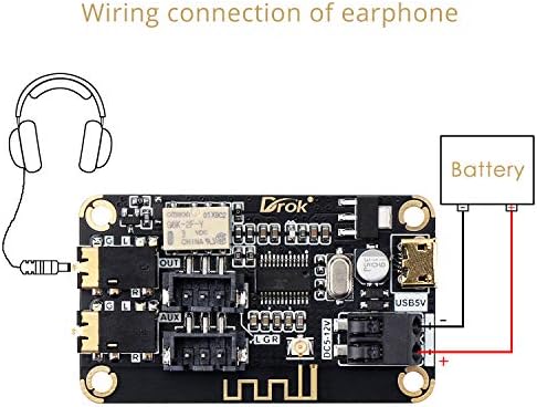 DROK wireless electronics board highlighting the reverse connection protection system