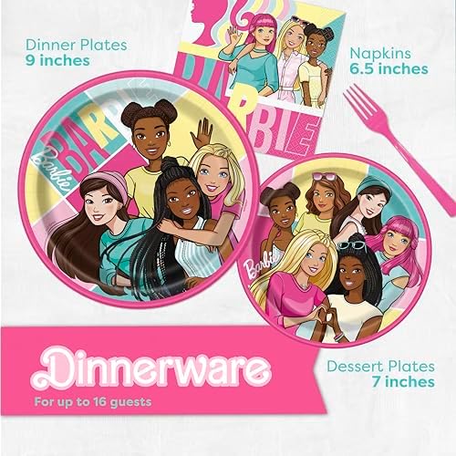 Officially licensed Barbie birthday party supplies for children