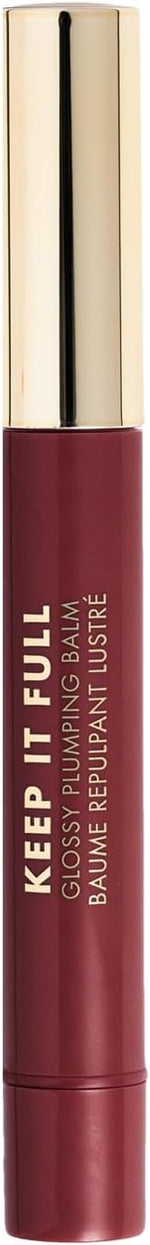 Milani high shine lip gloss packaging texture detail and ingredient overview.