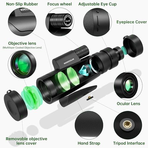 Asacam high definition monocular attached to a smartphone adapter for remote wildlife photography