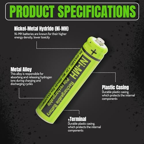 Four rechargeable AAA 1.2V batteries for cordless phone systems