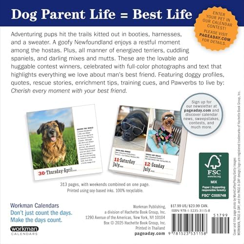 365 Dogs Page-A-DayÂ® Calendar 2026: The World's Favorite Dog Calendar - Image 3