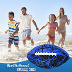 Close up of the double laced stitching on the Jasonwell beach football