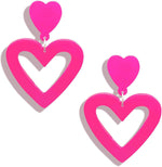Heart Earrings for Women Valentines Pink Layered Glitter Tassel Valentines Day Outfit Galentines Gifts Jewelry - Image 9
