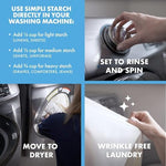 USA imported scent free starch powder used in washing machine rinse cycle