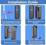 Pyfhy video doorbell mount base view highlighting the hidden anti theft safety screw location