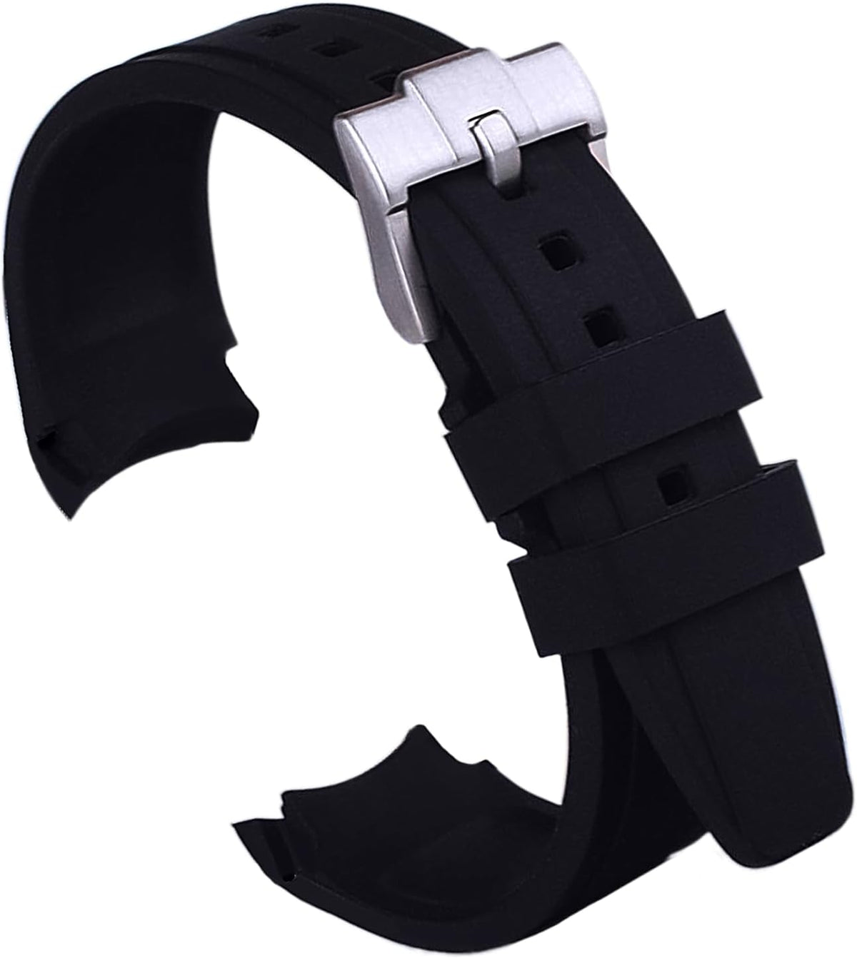 uEmoh Watch Band for Moonswatch, Curved No Gap Soft Silicone Omega X Swatch Moonwatch Strap, Speedmaster 20mm Watch, Quick Release Watch Replacement Strap Men Women - Image 10