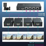 PWAYTEK full hd multi display splitter kit displaying remote receiver units with infrared passback ports