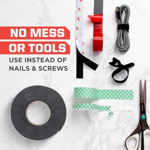 Scotch mounting tape displayed with household items