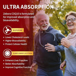 Zebora extra strength ubiquinone softgels showing no fishy aftertaste clean label wellness packaging