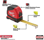 Milwaukee compact tape measure belt clip view