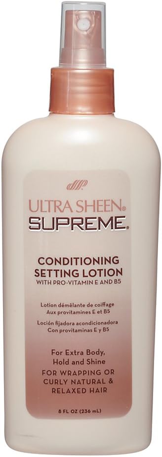 Ultra Sheen Supreme Conditioning Setting Lotion front view salon styling