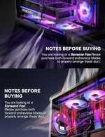 AsiaHorse Dawn Pro white addressable RGB modular chassis fan side view profile.