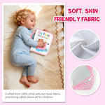 Jenlan first family album showcasing the attached star-shaped teething rubber ring and hanging hook