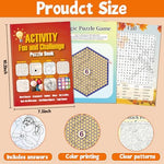 Elfew relaxation puzzle books set showcasing the flat lay design and binding