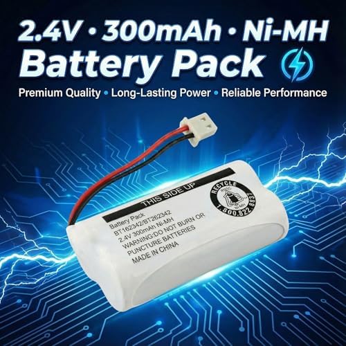 Two pack replacement batteries for home landline devices displayed on a plain background