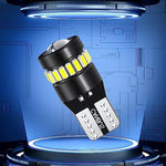 Bright 155 lumens xenon white width marker automotive illumination bulbs shown from the side angle.