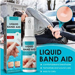 Clear waterproof shield application of liquid plaster on a minor finger cut