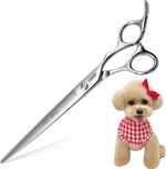 Ergonomic dog chunker shears for blending and styling pet fur