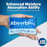 Absorb Pro 100 gram silica gel moisture absorber used in a car dashboard.