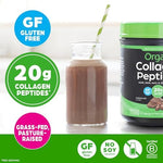 Scoop of Orgain grass fed collagen peptides powder