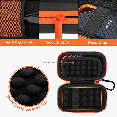 Yinke shockproof external protective pouch with mesh pocket for cables