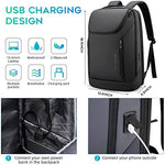 BANGE professional backpack rear view showcasing breathable padding and anti theft hidden pocket